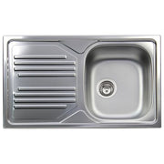 Apell TM861IRBC Serie Atmosfera Lavello Acciaio Prelucidato da Incasso Gocciolatoio a Destra 1 Vasca 86x50cm