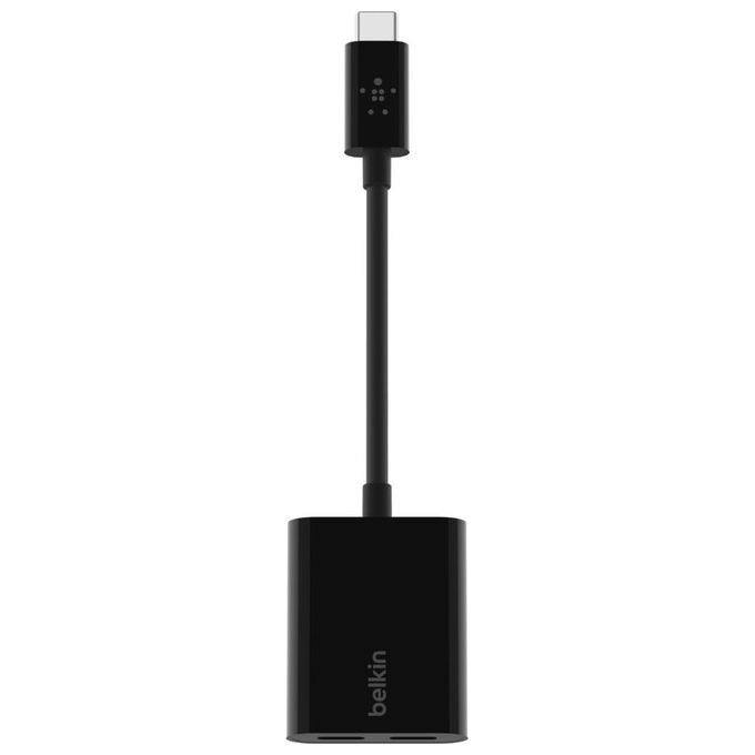 Belkin RockStar Connect USB-C Audio con Charge Adapter Black