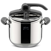 Lagostina 010033010507 Mia LagoEasy'Up Pentola a Pressione 7 L 22 cm 6 Sistemi Sicurezza Tutti i Piani cottura colore Acciaio Inox