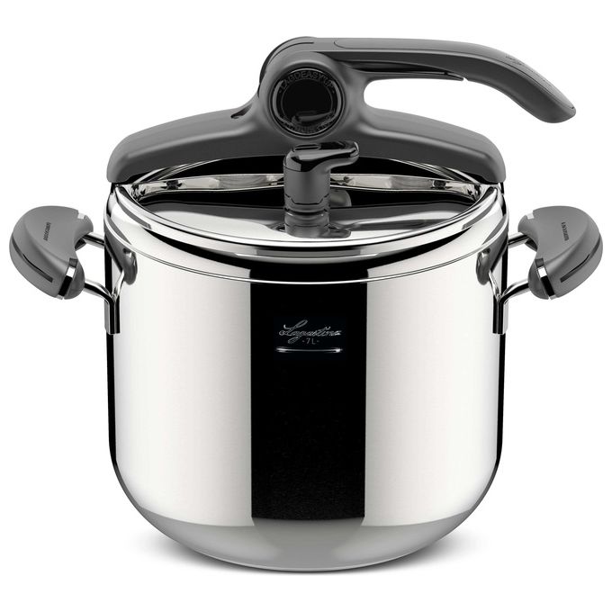 Lagostina 010033010507 Mia LagoEasy'Up Pentola a Pressione 7 L 22 cm 6 Sistemi Sicurezza Tutti i Piani cottura colore Acciaio Inox