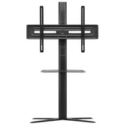 One For All 235526 WM4672 Supporto TV da Terra Universale 32-85'' Rotazione 90° Inclinazione 15° Altezza Regolabile con Ripiano Regolabile Gestione Cavi colore Nero