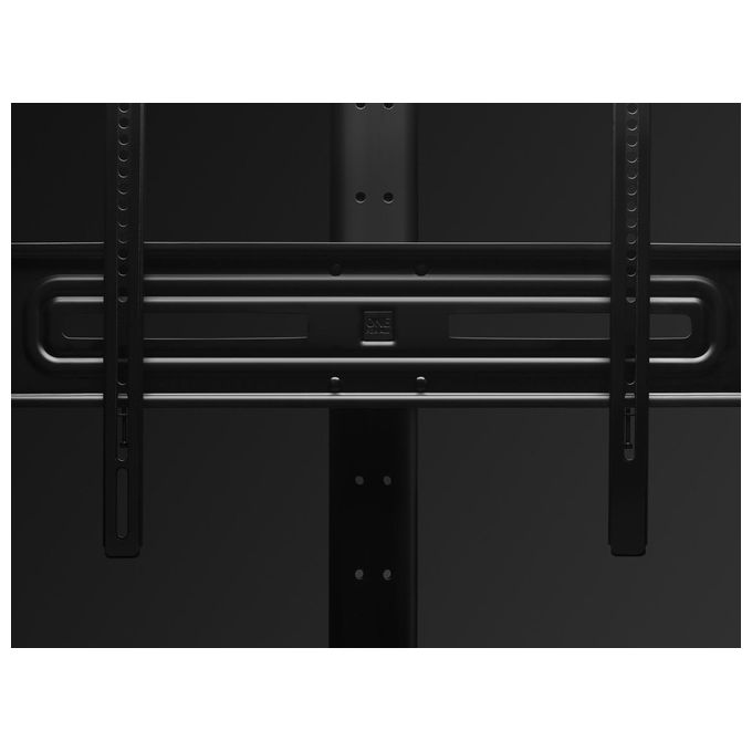 One For All 235526 WM4672 Supporto TV da Terra Universale 32-85'' Rotazione 90° Inclinazione 15° Altezza Regolabile con Ripiano Regolabile Gestione Cavi colore Nero