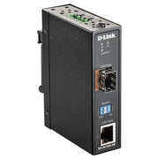 D-Link DIS-M100G-SW Convertitore Multimediale Industriale Gigabit Ethernet SFP 4000 Mbit-s Modalita' Multipla Singola Alimentazione 12-48 V DC Montaggio su Guida DIN o Parete colore Nero