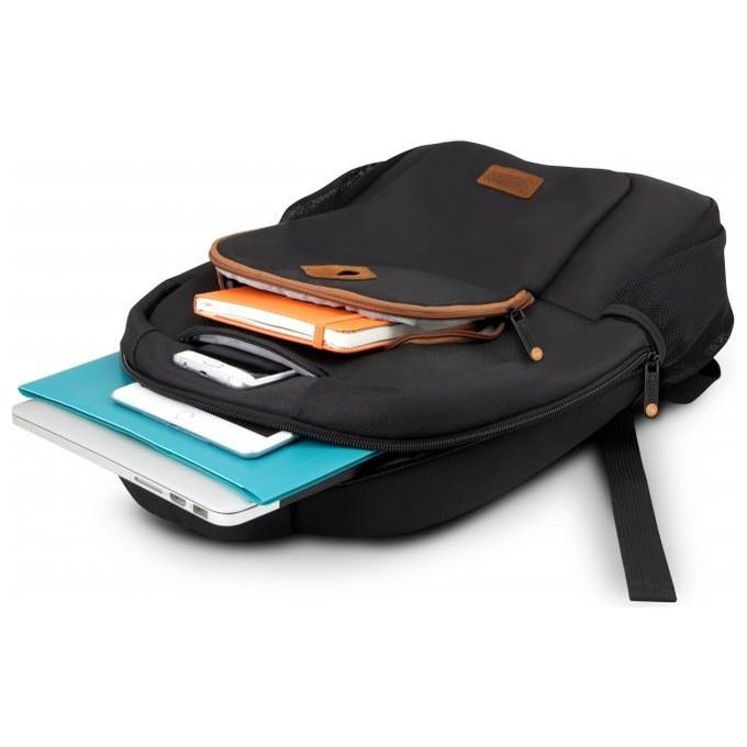 Urban Factory ECB15UF Zaino per laptop 15.6'' con scomparto tablet fino a 10.5'' materiale in poliestere riciclato (r-PET) colore Nero