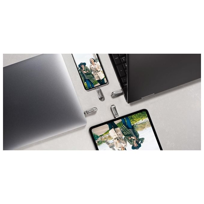 SanDisk Ultra Dual Luxe 128Gb Unita' Usb Type-C 150MB-s USB 3.1 Gen 1 Tradizionale Argento