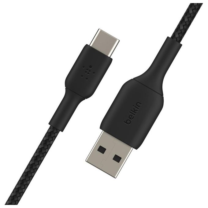 Belkin Boost Charge Cavo Usb-C Intrecciato Usb-C-Usb-A Cavo 15cm Rivestito Nero