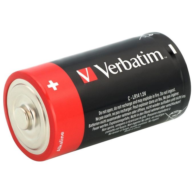 Verbatim Pila 1 2torcia C Alkalina Bl.2 Pile