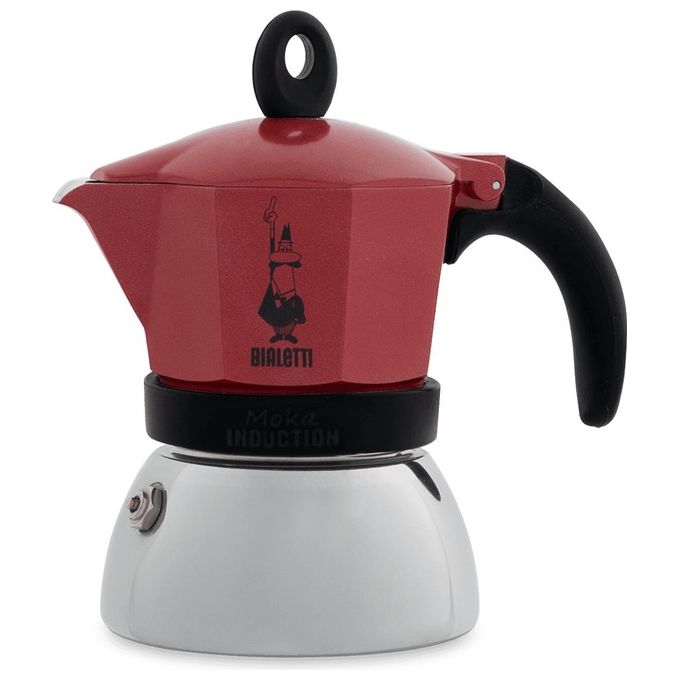 Bialetti Moka Induction 4 Tazze Rosso