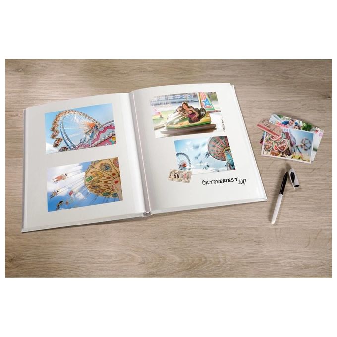 Walther SK110U Album Fotografico Fun Blu Oceano 33x33.5cm 50 Pagine Bianche con Autoadesivo