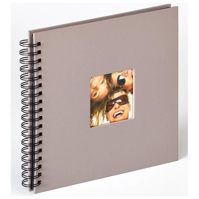 Walther Album Fotografico Fun Grigio a Spirale 26x25cm 40 Pagine Nere