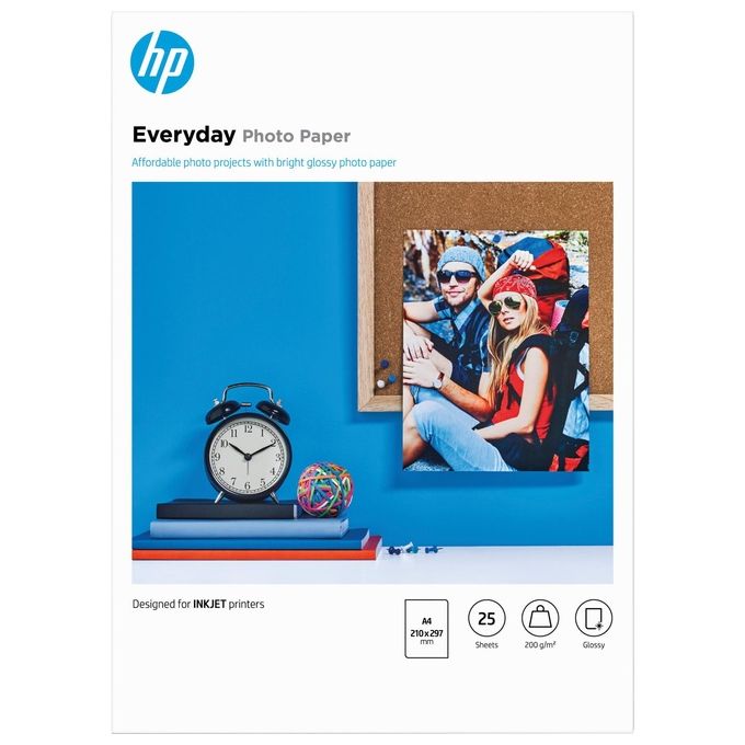 Hp Carta Foto Semi-lucida A4 (25fg)