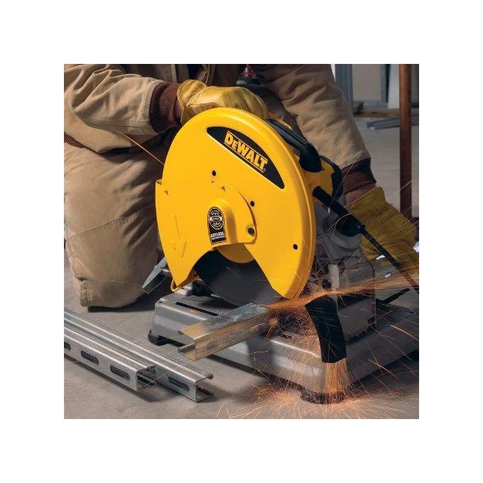 Dewalt D 28715 Troncatrice con potenza 2200 Watt e disco da 355 mm per tagli precisi in acciaio pietra ceramica e PVC