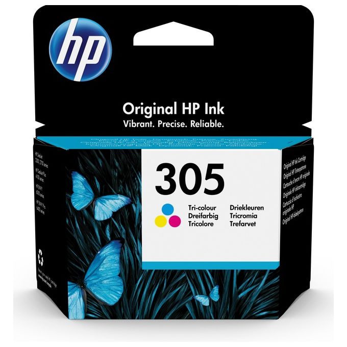 HP, Cartuccia Inchiostro 305, Tricromia, Originale, 2 ml, 100 Pagine