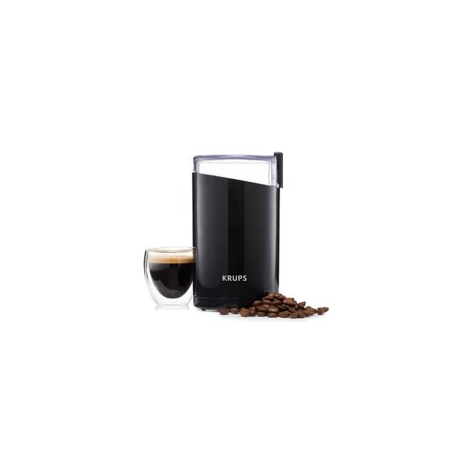 Krups F20342 Macinacaffe' a Lame 75 g 160 W Regolazione Finezza Lame in Acciaio Inox colore Nero