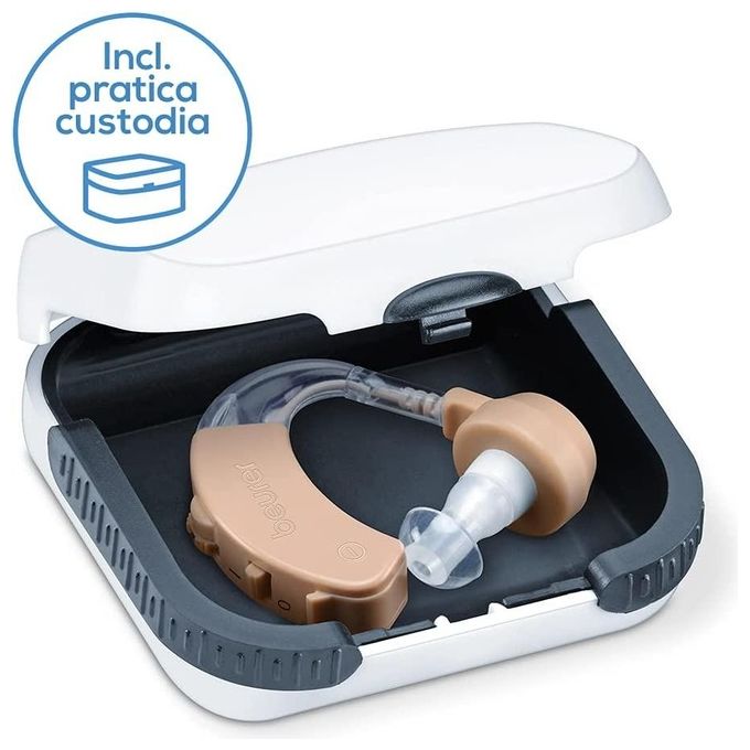 Beurer HA 20 Apparecchio Acustico che amplifica il volume di tutti i suoni interni ed esterni Volume regolabile 3 accessori per adattarlo individualmente al canale