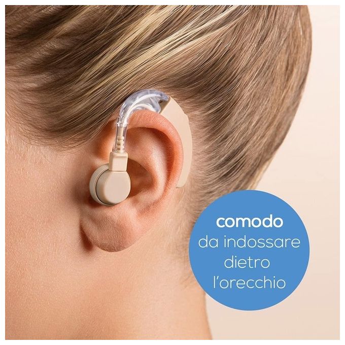 Beurer HA 20 Apparecchio Acustico che amplifica il volume di tutti i suoni interni ed esterni Volume regolabile 3 accessori per adattarlo individualmente al canale