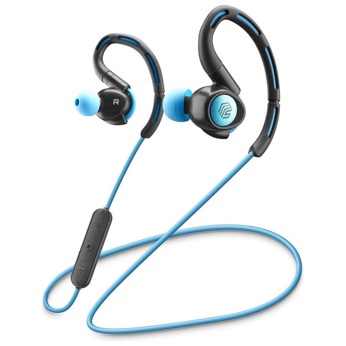 Cellular Line ATHLETY Auricolare Bluetooth Sport Dotato di Certificazione IPX4 e Archetto Flessibile Blu