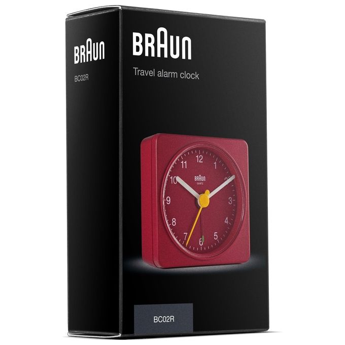 Braun BC 02 R Sveglia al Quarzo Rosso