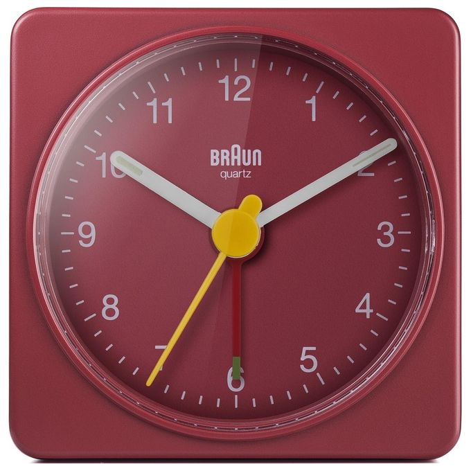 Braun BC 02 R Sveglia al Quarzo Rosso