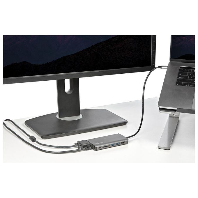 StarTech.com DKT30CHVAUSP Mini Dock USB-C HDMI 4K VGA 1080p Hub USB 3.0 SD GbE Audio PD 100W colore Nero Grigio