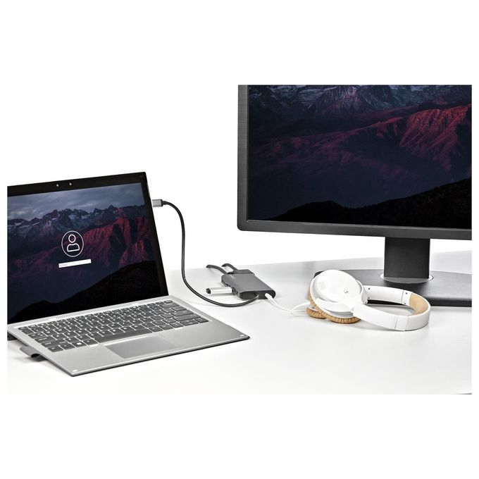 StarTech.com DKT30CHVAUSP Mini Dock USB-C HDMI 4K VGA 1080p Hub USB 3.0 SD GbE Audio PD 100W colore Nero Grigio