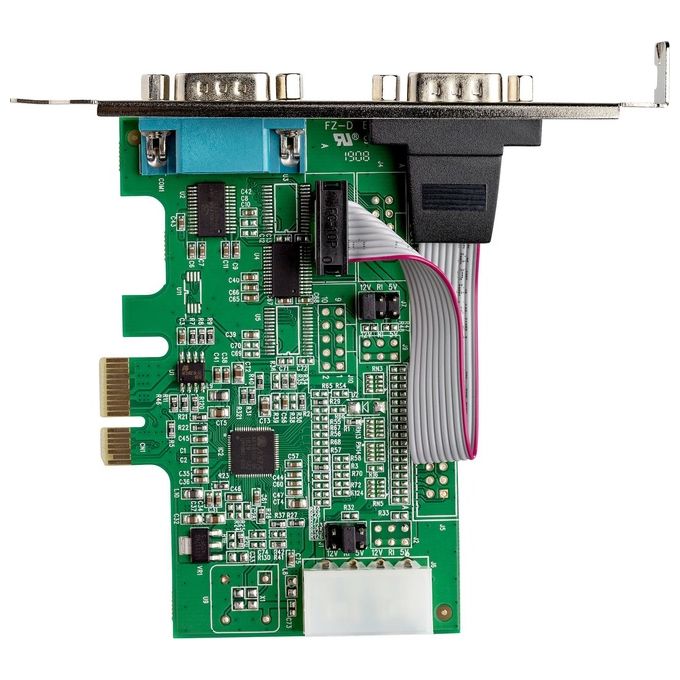 StarTech PEX2S953 Scheda Seriale PCI Express con 2 Porte RS232 16950 UART DB9 921.6 Kbps FIFO 256 byte colore Verde