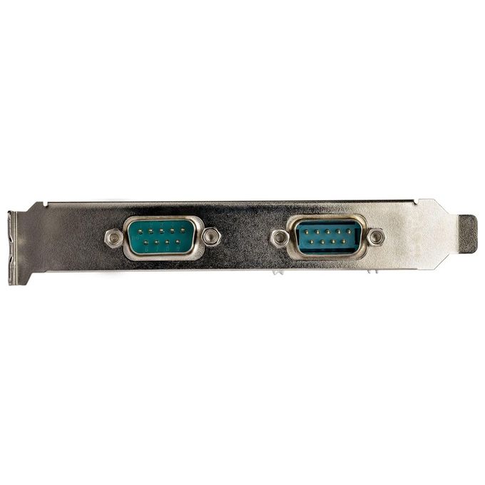 StarTech PEX2S953 Scheda Seriale PCI Express con 2 Porte RS232 16950 UART DB9 921.6 Kbps FIFO 256 byte colore Verde