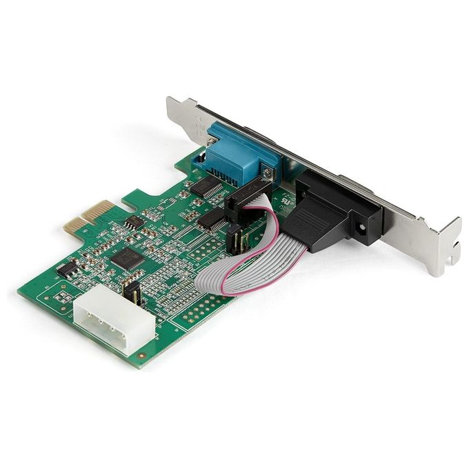 StarTech PEX2S953 Scheda Seriale PCI Express con 2 Porte RS232 16950 UART DB9 921.6 Kbps FIFO 256 byte colore Verde