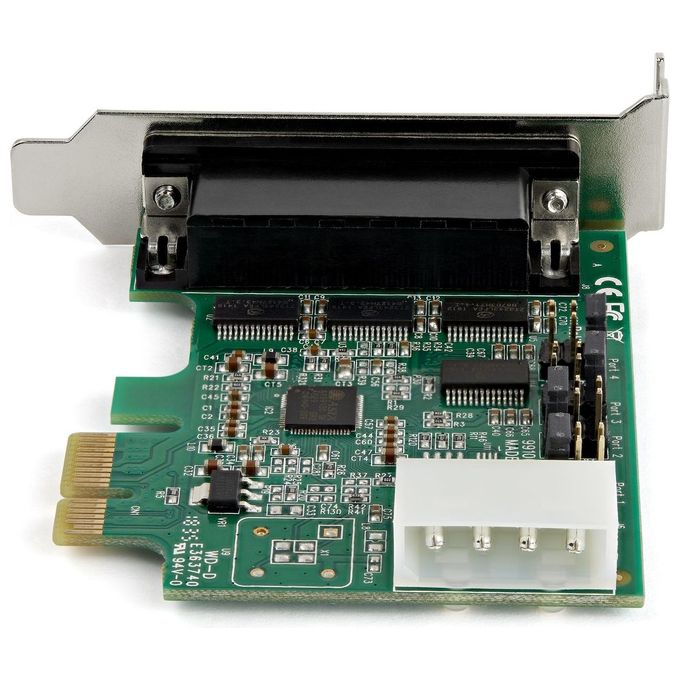 StarTech.com PEX4S953LP Scheda adattatore seriale PCI Express RS232 a 4 porte 16950 UART Basso profilo colore Verde