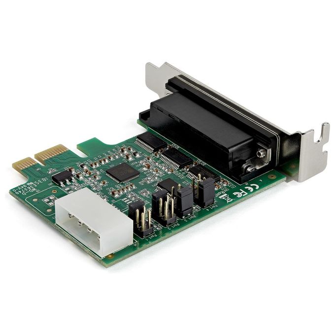 StarTech.com PEX4S953LP Scheda adattatore seriale PCI Express RS232 a 4 porte 16950 UART Basso profilo colore Verde