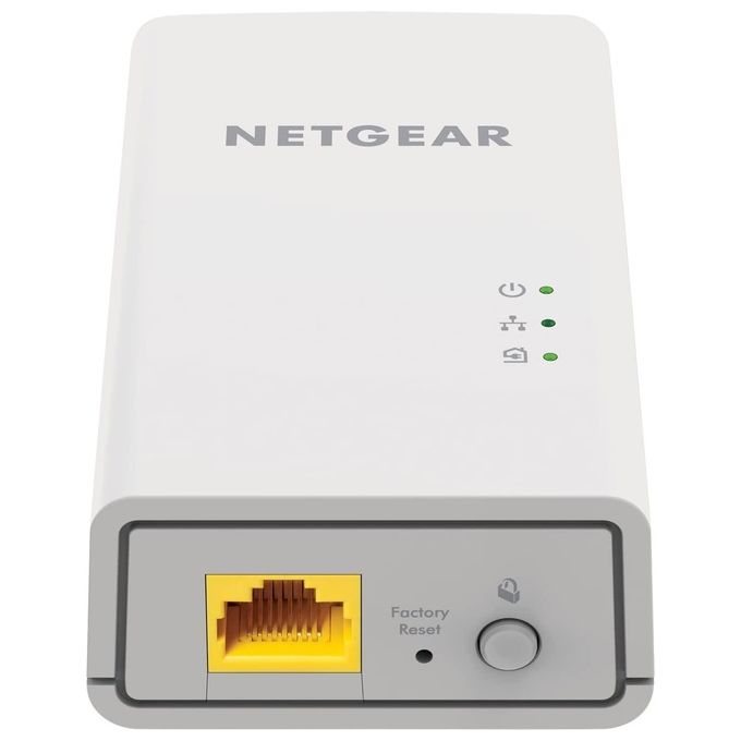 Netgear Plw1000-100Pes Adattatori Powerline Av1000 Wireless Ac Dual Band 2 Porte Gigabit Totali 2 Pezzi Bianco Ethernet