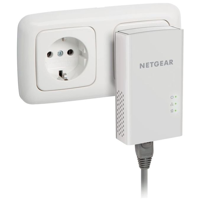 Netgear Plw1000-100Pes Adattatori Powerline Av1000 Wireless Ac Dual Band 2 Porte Gigabit Totali 2 Pezzi Bianco Ethernet