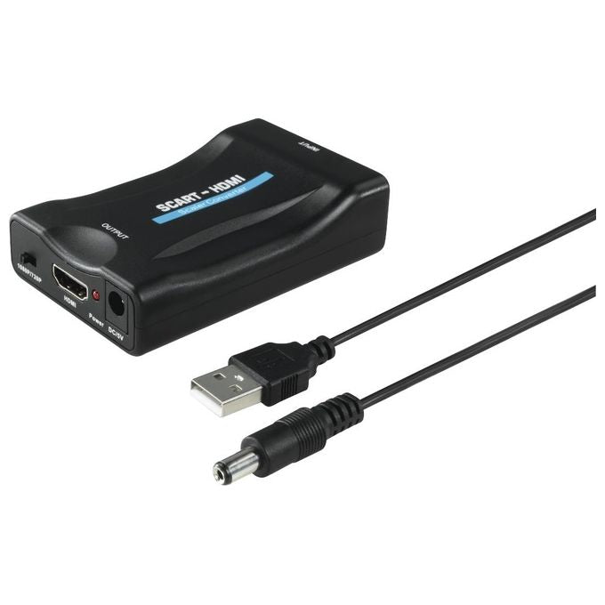 Hama 00121775 Convertitore Video SCART HDMI Full HD 1080p alimentazione USB colore Nero