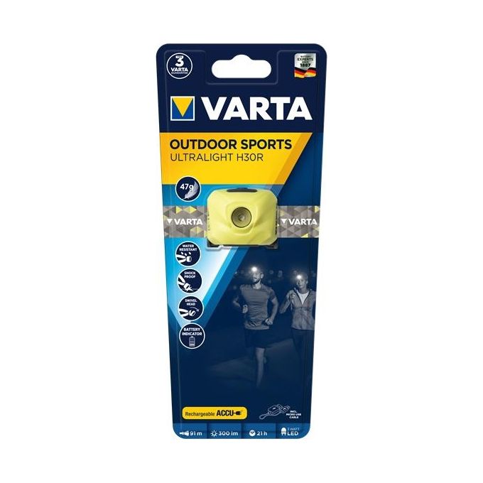 Varta Outdoor Sports Ultralight H30r Torcia a Fascia Lime Led