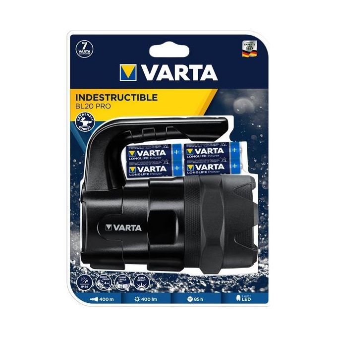 Varta Indestructible Bl20 Pro Torcia a Mano Nero Led