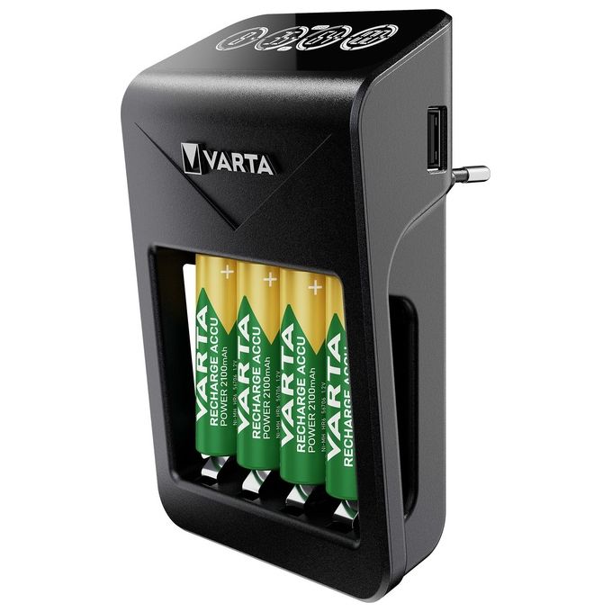 Varta Lcd Plug Charger+ Batteria per Uso Domestico AC