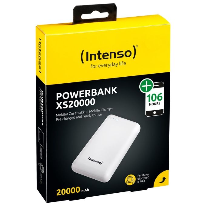 Intenso PowerBank XS20000 Bianco 20000mAh con Usb-A a Tipo C
