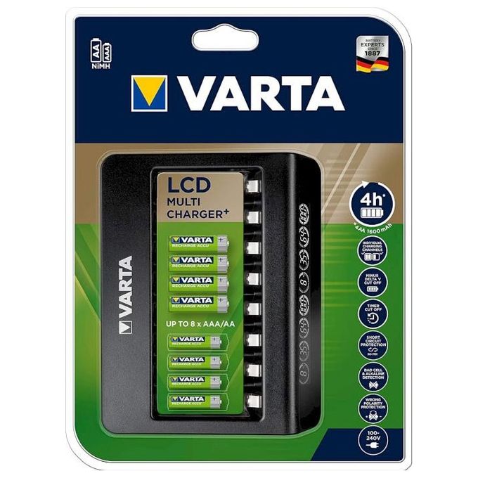 Varta Lcd Multi Charger+ Batteria per Uso Domestico Ac
