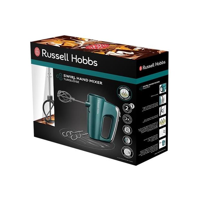 Russell Hobbs Sbattitore Manuale Turchese 350W