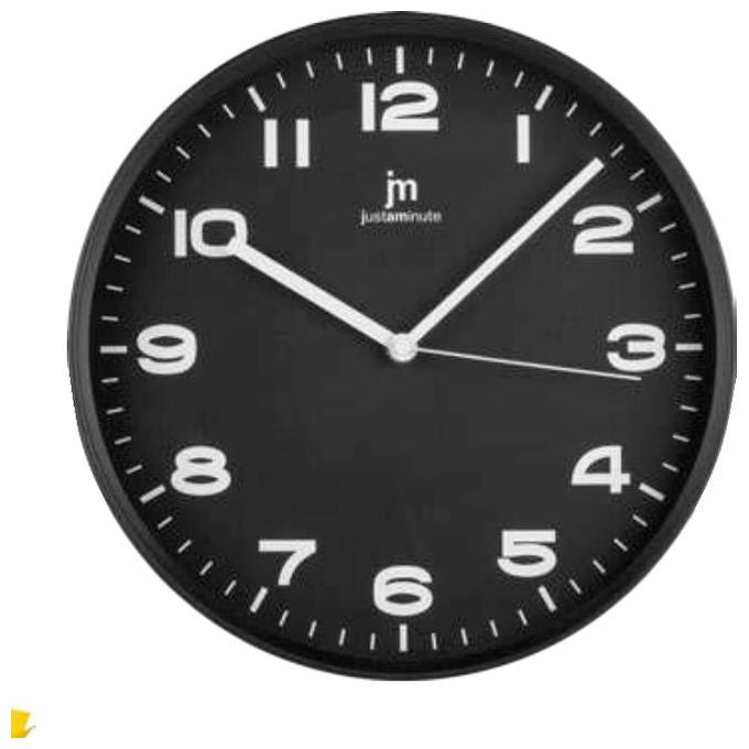 Lowell Orologio da Parete Nero 29cm
