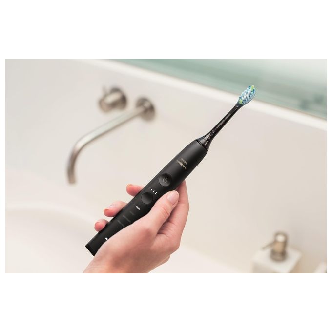 Philips HX991454 Sonicare DiamondClean 9000 Spazzolino elettrico sonico 4 modalita' timer autonomia 2 settimane confezione doppia colore Nero