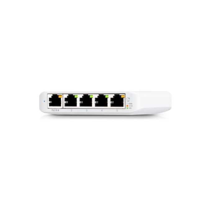 Ubiquiti USW-FLEX-MINI UniFi Switch Gestito L2 5 Porte Gigabit Ethernet 10-100-1000 PoE 802.3af-at 10 Gbit-s colore Bianco