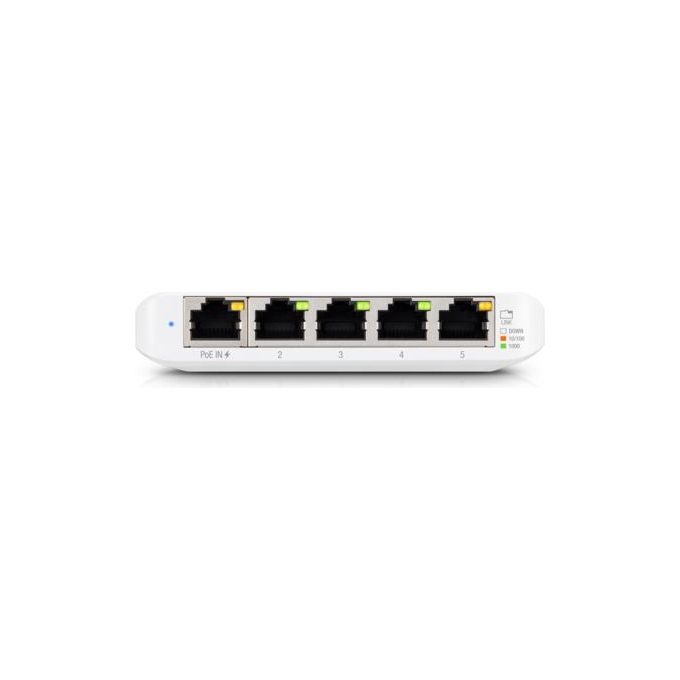 Ubiquiti USW-FLEX-MINI UniFi Switch Gestito L2 5 Porte Gigabit Ethernet 10-100-1000 PoE 802.3af-at 10 Gbit-s colore Bianco