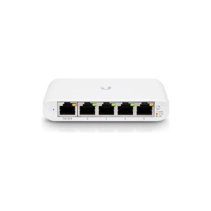 Ubiquiti USW-FLEX-MINI UniFi Switch Gestito L2 5 Porte Gigabit Ethernet 10-100-1000 PoE 802.3af-at 10 Gbit-s colore Bianco