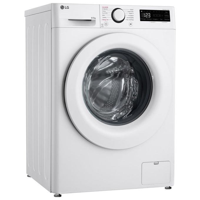 LG D2R3S08NSWW Lavasciuga Slim 8-5 Kg 1200 rpm Classe E AI DD Steam (85x60x47,5 cm) colore Bianco
