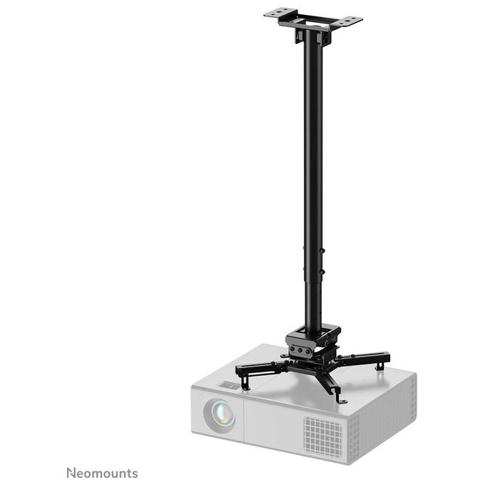 Neomounts W126813331 CL25-550BL1 Supporto da Soffitto per Proiettore Altezza Regolabile 74,5-114,5 cm Carico Massimo 35 Kg con Gestione Cavi Sistema Easy Release colore Nero