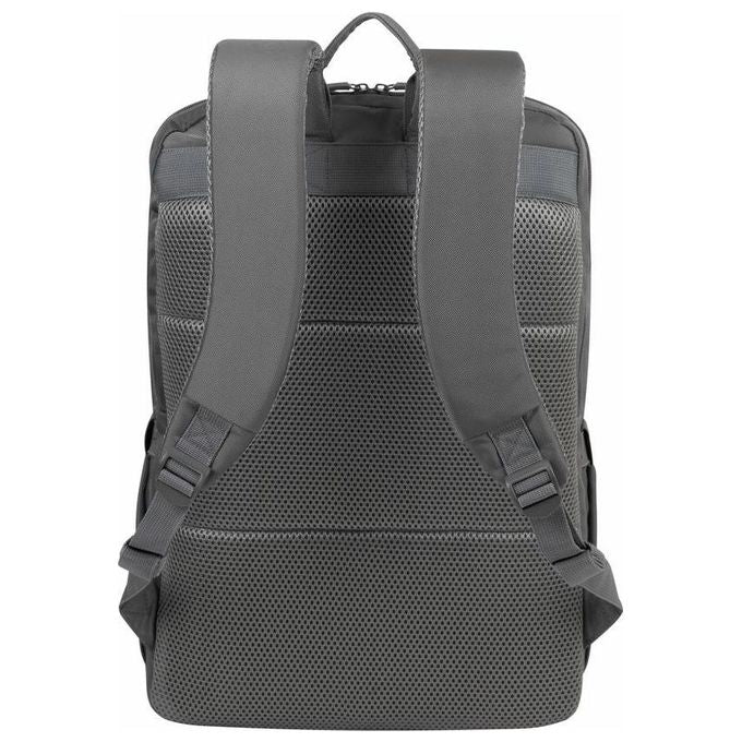 Rivacase 8267 GREY Zaino City Backpack per Notebook 17.3'' 2 Scomparti Idrorepellente Poliestere colore Grigio