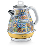 Ariete 2869 Positano Bollitore Elettrico 1.7 L 2200 W Base Cordless 360° Spegnimento Automatico Doppia Parete colore Giallo Blu