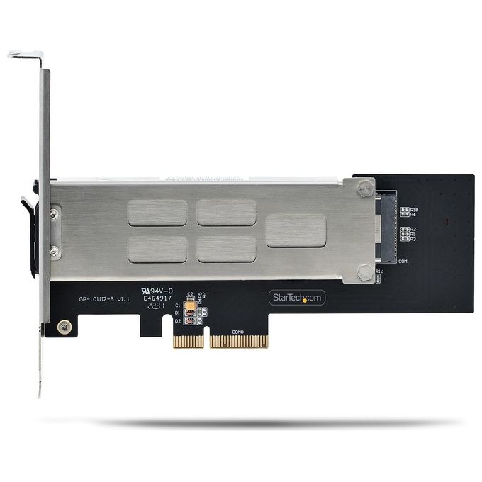 StarTech M2-REMOVABLE-PCIE-N1 Mobile Rack per SSD M.2 NVMe a PCIe x4 Installazione Senza Attrezzi Hot Swap Blocco con 2 Chiavi Incluse colore Argento e Nero