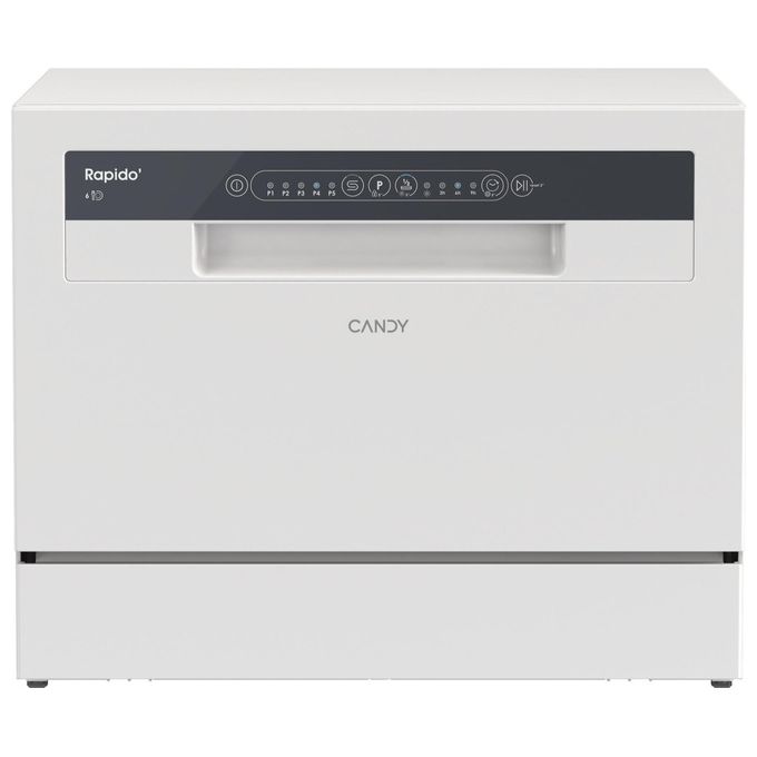Candy CP 6E51LW RapidO Lavastoviglie Compatta 6 coperti Classe E 51 dB 5 programmi (44x55x50 cm) colore Bianco